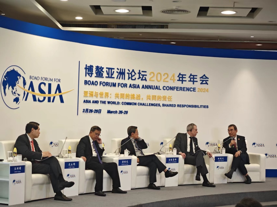 博鳌亚洲论坛2024年年会“减少贸易碎片化”分论坛。人民网记者 黄钰摄